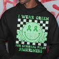 I Wear Green For Cerebral Palsy Awareness Green Ribbon Hoodie Unique Gifts