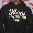 We're Twinning With My Bestie Twin Day Spirit Week Retro 70S Hoodie Funny Gifts