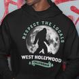 West Hollywood California Bigfoot Night Walk Retro Hoodie Unique Gifts