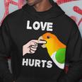 White Bellied Caique Parrot Love Hurts Hoodie Unique Gifts