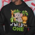Wild One Birthday 1St Safari Jungle Family Hoodie Unique Gifts