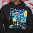 Wolves Howling At The Starry Moon Hoodie Funny Gifts
