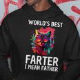Worlds Best Farter I Mean Father Best Cat Dad Father's Day Hoodie Unique Gifts