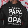 Zwei Titel Papa Opa Füratertag Geburtstag Weihnachten Kapuzenpullover Lustige Geschenke