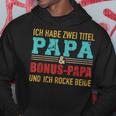 Zwei Titel Papa Und Bonus Papa Und Rocke Sie Bothintage Kapuzenpullover Lustige Geschenke