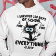 100 Days Of School It's Fine I'm Fine Everything Is Fine Hoodie Unique Gifts