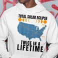 America Total Solar Eclipse April 8 2024 Usa Map Totality Hoodie Funny Gifts
