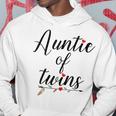 Auntie Of Twins Double Heart Pregnancy Announcement Hoodie Unique Gifts