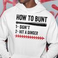 How To Bunt Don't Hit A Dinger Baseball Softball Men Hoodie Funny Gifts
