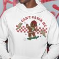 Can't Catch Me Merry Christmas Boy Skateboarding Gingerbread Hoodie Unique Gifts