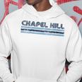 Chapel Hill North Carolina Vintage Three Stripe Weathered Hoodie Unique Gifts