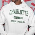 Charlotte North Carolina Nc Vintage Athletic Sports Hoodie Unique Gifts