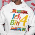 Children's Junge Geburtstag 4 Jahre Zug Railway Four Birthday Hoodie Lustige Geschenke