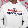 Cleveland Baseball Minimalist City Skyline Baseball Lover Hoodie Unique Gifts