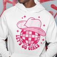 Cowboy Hat Disco Ball Let's Go Girls Western Cowgirls Hoodie Funny Gifts