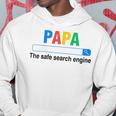 Damen Papa Die Sichere Suchmaschine Lustigeratertag Mit-Ausschnitt Kapuzenpullover Lustige Geschenke