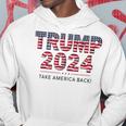 Donald Trump 2024 Take America Back Us Flag 4Th Of July Hoodie Unique Gifts