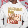 Ehemann Papa Fantasy Football Legend Cooles Ater Herren Raglan Kapuzenpullover Lustige Geschenke