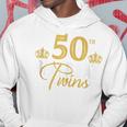 Gemelos De 50 Cumpleaños 50 Años Hermano Y Hermana Gemelos Sin Mangas Sudadera Regalos divertidos