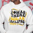 Groovy Vintage Retro I Was There Solar Eclipse 2024 Hoodie Personalized Gifts