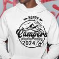 Happy Campers 2024 Friends Camping Adventures In Outdoors Hoodie Personalized Gifts