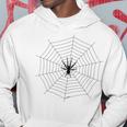 Herren Hoodie mit Spinnennetz-Print, Weiß, Trendy Design Lustige Geschenke