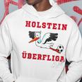 Holstein Fußball Kicken Fan Kiel Stadion Blau Weiss Kapuzenpullover Lustige Geschenke