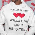 Ich Liebe Dich Willst Du Mich Marrieat Hoodie Lustige Geschenke