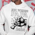 Ich Werde Papa 2024 Baby Ankündigung Papa 2024 Kapuzenpullover Lustige Geschenke