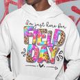 I'm Just Here For Field Day Leopard Tie Dye Happy Field Day Hoodie Funny Gifts
