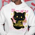 Kawaii Cat Eating Ramen Noodles Anime Neko Girls Hoodie Unique Gifts