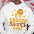 Kinder Ich Werde Ein Großer Bruder 2024 Lion Big Brother 2024 Hoodie Lustige Geschenke