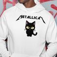 Metallicat Black Cat Lover Rock Heavy Metal Music Joke Hoodie Unique Gifts