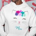 Mia Name Personalised Kitty Cat Hoodie Funny Gifts