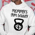 Mommy's Gym Buddy Pregnant Kettlebell Lifting Bodybuilding Hoodie Unique Gifts