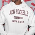 New Rochelle New York Ny Vintage Athletic Sports Hoodie Unique Gifts
