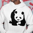 Panda Bear Lovers Minimalist Black And White China Wildlife Hoodie Unique Gifts