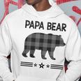 Papa-Bär In Schwarz-Weiß Kariertem Bär Kapuzenpullover Lustige Geschenke