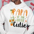 Papa Little Cutie Baby Shower Orange 1St Birthday Party Hoodie Personalized Gifts