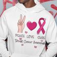 Peace Love Cure Breast Cancer Awareness Pink Ribbon 2023 Hoodie Unique Gifts