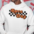 Race Day Checkered Flag Racing Driver Cheer Mama Hoodie Funny Gifts
