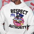 Respect My Authority Cop With Sunglasses Donut Hoodie Unique Gifts