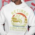 Retired Gone Fishing- Grandpa Retirement Bass Dad Hoodie Unique Gifts