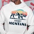 Scobey Montana Vintage Hiking Bison Nature Hoodie Unique Gifts
