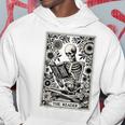 Skeleton Reading Book The Reader Tarot Card Book Hoodie Unique Gifts