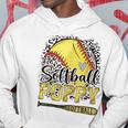 Softball Poppy Leopard Softball Pride Hoodie Unique Gifts