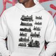 Steam Engine Train Vintage Steam Train Locomotiv Hoodie Unique Gifts