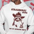 Strawberry Jams My Revolver Don't Raccoon Cowboy Meme Hoodie Unique Gifts