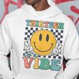 Thirn Is A Vibe 13Th Birthday Smile Face Hippie Boys Girl Hoodie Unique Gifts