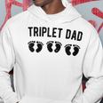 Triplet Dad Of Triplets Triplet Father Of Triplets Hoodie Unique Gifts